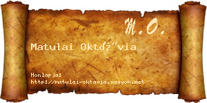 Matulai Oktávia névjegykártya